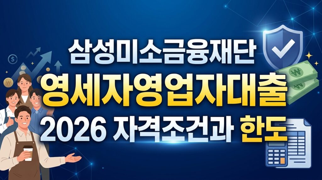 삼성미소금융재단 영세자영업자대출 2026 자격조건과 한도