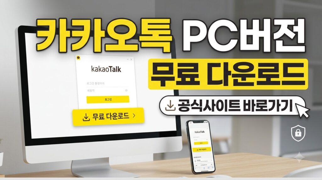 카카오톡 PC버전 무료 다운로드 및 설치 방법