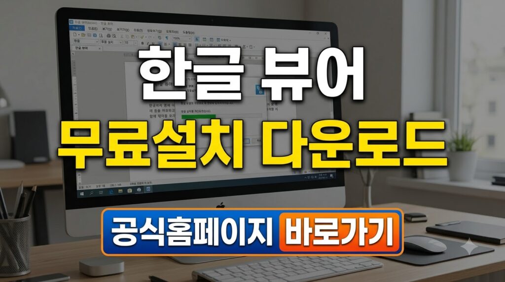 한글 뷰어 무료설치 다운로드 공식홈페이지 안내