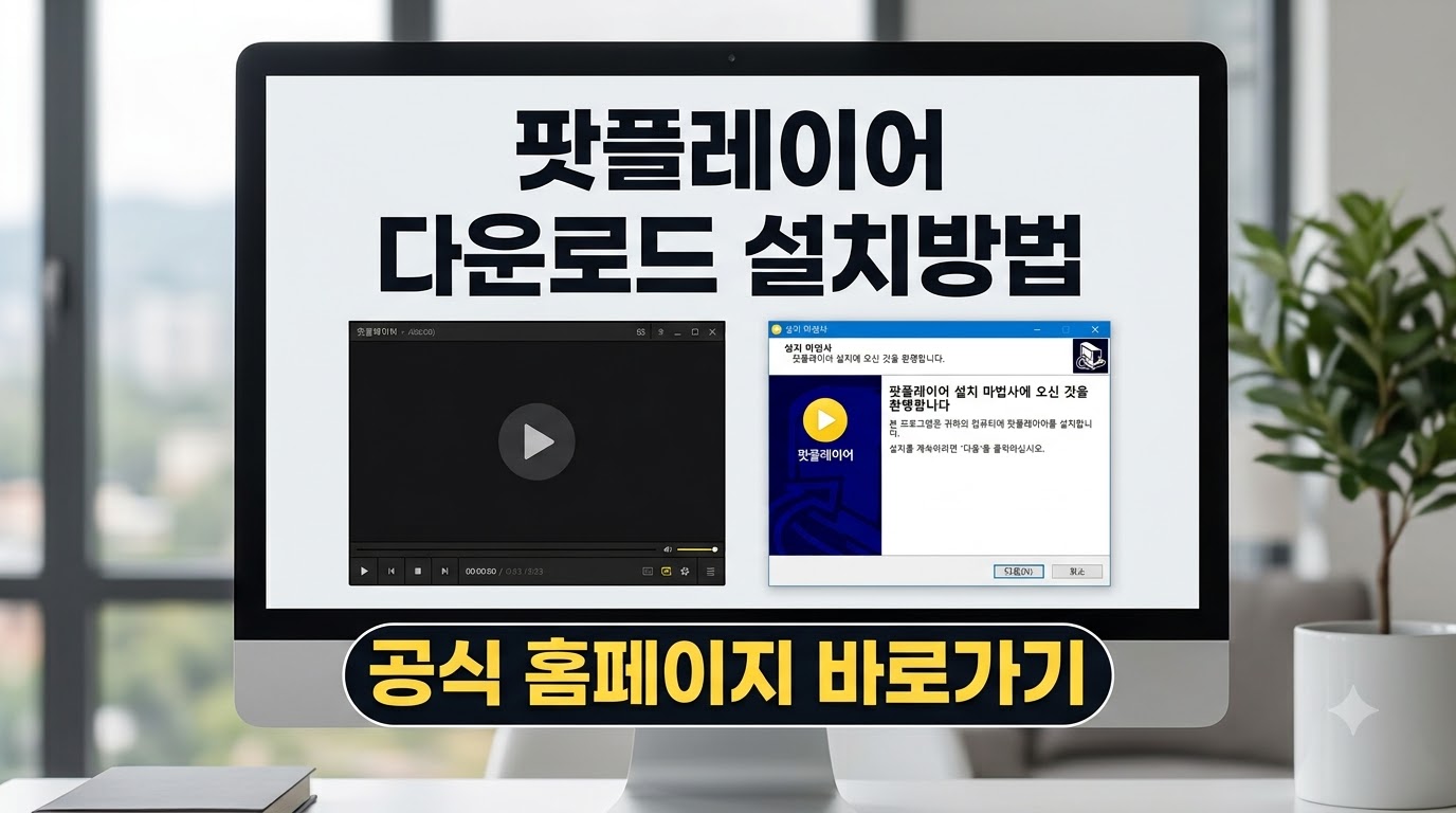 팟플레이어 무료 다운로드 설치방법 및 공식 홈페이지 안내