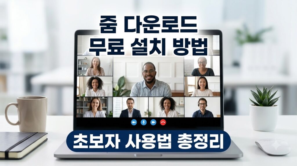 줌 화상회의 다운로드 설치 및 초보자 사용법 정리
