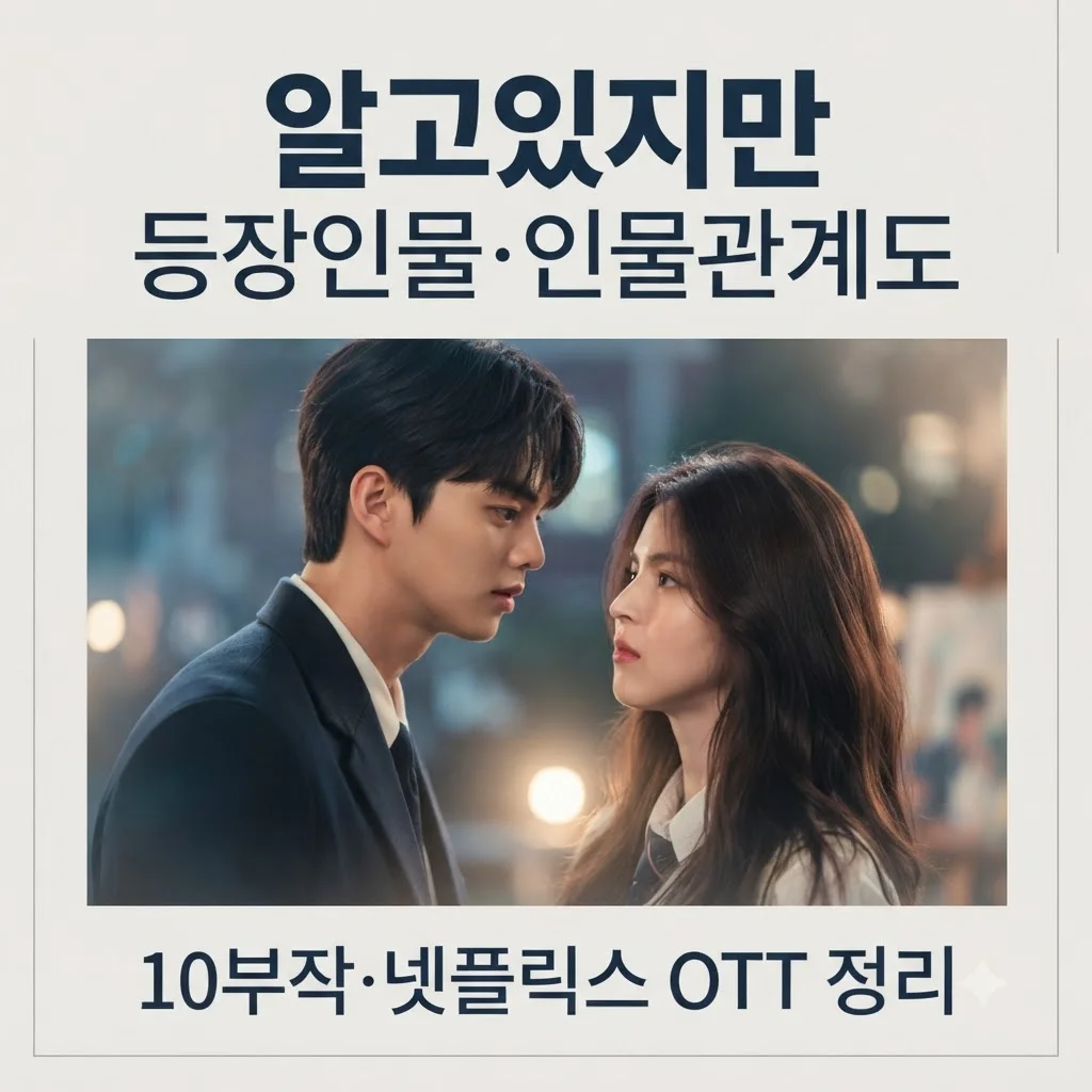 드라마 알고있지만 등장인물 관계도 및 10부작 넷플릭스 정보 정리