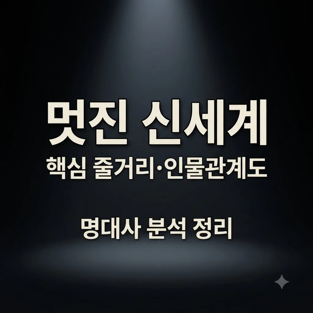 멋진 신세계 등장인물 관계도 및 핵심 줄거리 명대사 정리