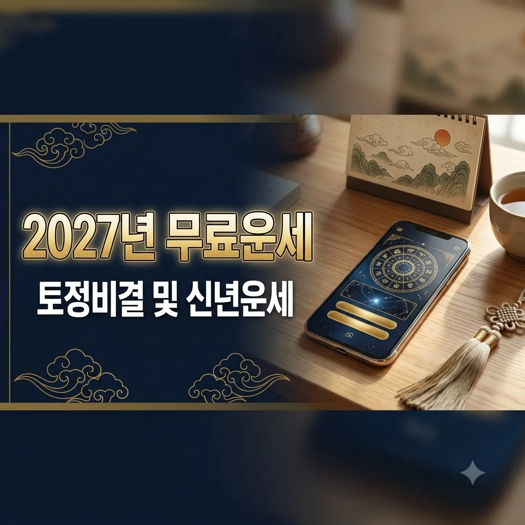 2027년 무료운세 토정비결 및 신년운세 보기 안내